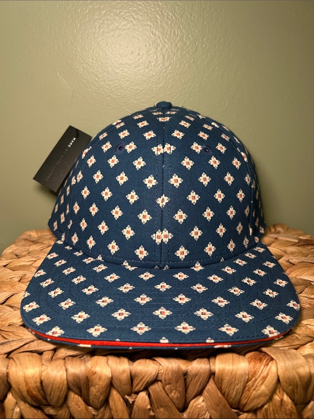 Marc by Marc Jacobs Navy Blue Patterned Hat